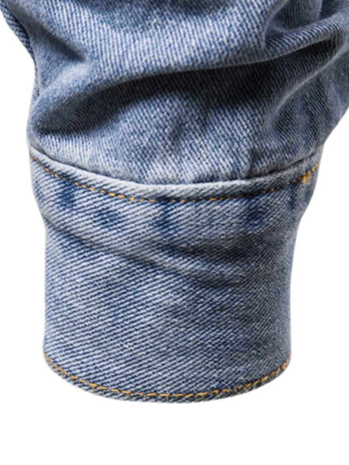 Men's Button Down Long Sleeve Denim Jacket - Damned Threads